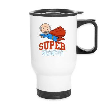 Super grand-père grand-père héros super-puissance grand-père Opi - Tasse isotherme avec poignée - blanc - Devant