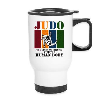 Judo - Tasse isotherme avec poignée - blanc - Devant