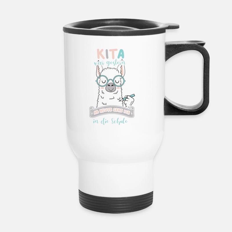 KiTa was yesterday - Thermal mug with handle - white