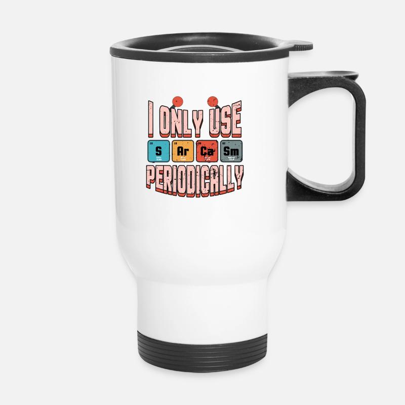 sarcasm - Thermal mug with handle - white