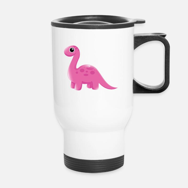 Dinosaurier - Thermobecher mit Tragegriff - Weiß
