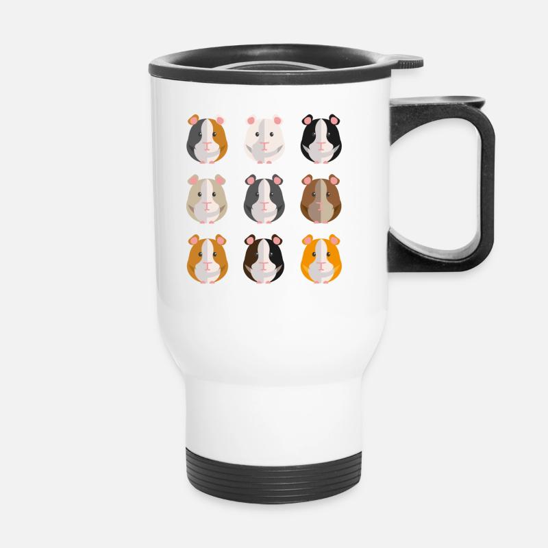Famille de gangs de cochons d'Inde - Tasse isotherme avec poignée - blanc