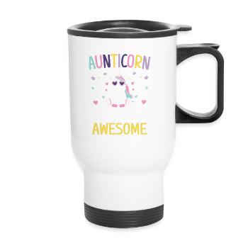 Aunticorn like a normal Aunt only more awesome - Thermal mug with handle - white - Front
