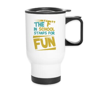 Sarcastic Back to School art for Teens, Students - Thermal mug with handle - white - Front