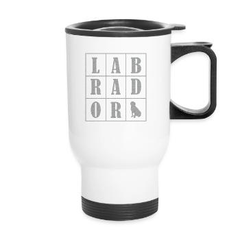 Labrador Hund Labrador - Thermobecher mit Tragegriff - Weiß - Vorne