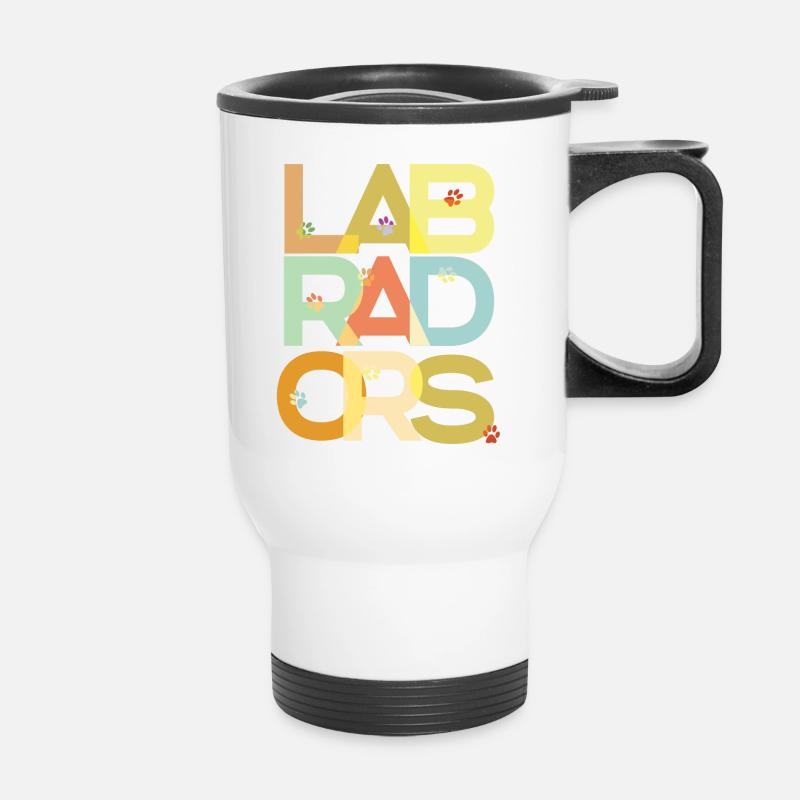 Labrador Chien Labradors - Tasse isotherme avec poignée - blanc