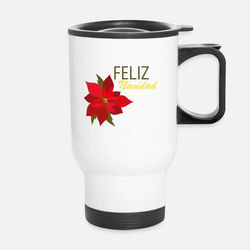Feliz Navidad - Tasse isotherme avec poignée - blanc