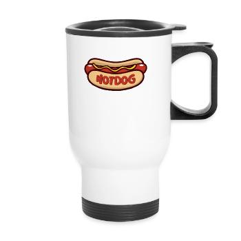 Hotdog - Thermobecher mit Tragegriff - Weiß - Vorne