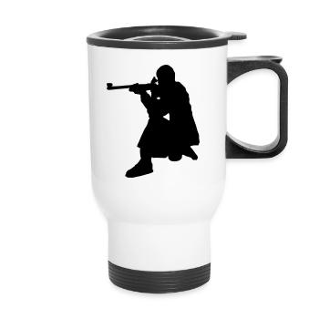 sniper - Thermal mug with handle - white - Front