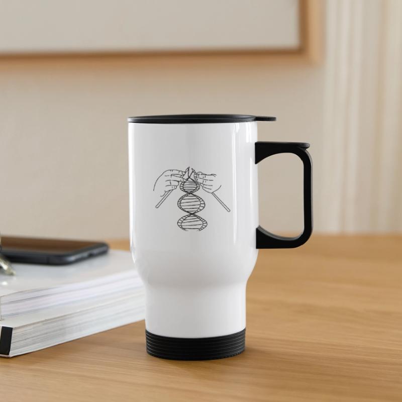 Décryptage ADN Code ADN Tricot Tasse isotherme avec poignée