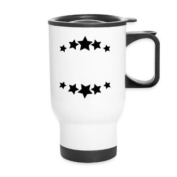 Stars / / insigne / / champ texte / / Logo / / - Tasse isotherme avec poignée - blanc - Devant
