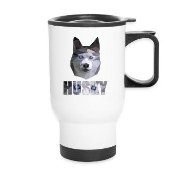 Husky Polygone - Tasse isotherme avec poignée - blanc - Devant