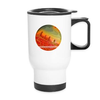 DESIGNED BY BACTERIA Edition 3 - Thermobecher mit Tragegriff - Weiß - Vorne