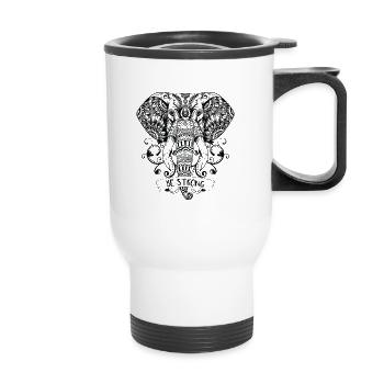 Be Strong. - Thermal mug with handle - white - Front