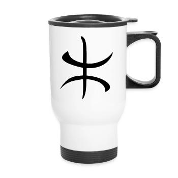 Amazigh Berber Flagge arabisches Maghreb-Symbol - Thermobecher mit Tragegriff - Weiß - Vorne