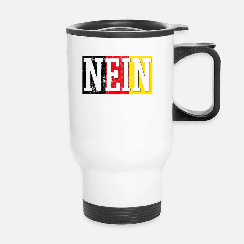 Deutschland Deutsche Sprache Nein - Thermobecher mit Tragegriff - Weiß