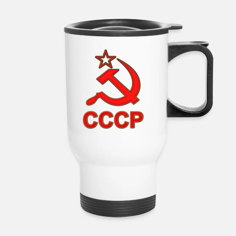 Russie russe cadeau russe - Tasse isotherme avec poignée - blanc
