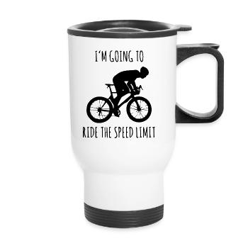 Bike - Thermal mug with handle - white - Front