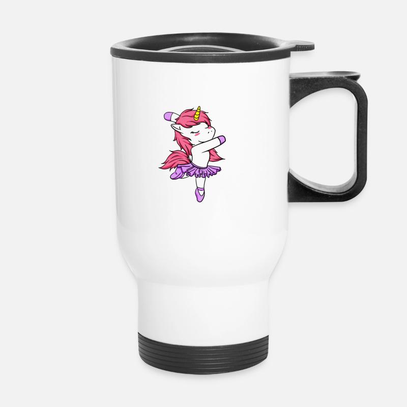 unicorn ballet gift - Thermal mug with handle - white