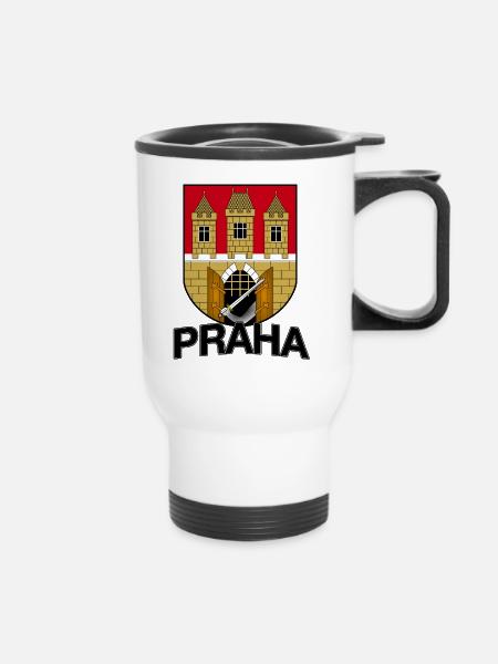 Praha Prag Tschechien - Thermobecher mit Tragegriff - Weiß