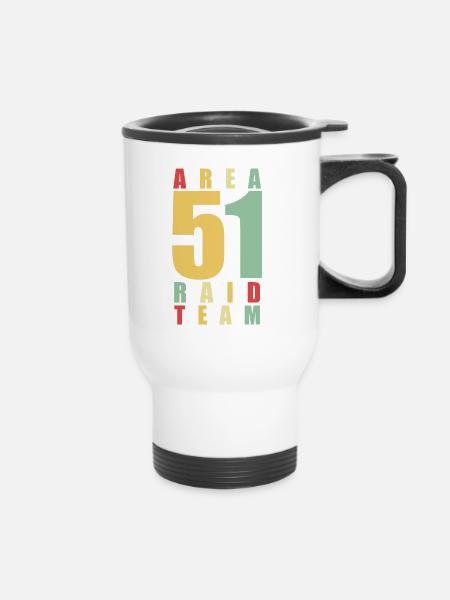 Area 51 Raid team - Thermobecher mit Tragegriff - Weiß