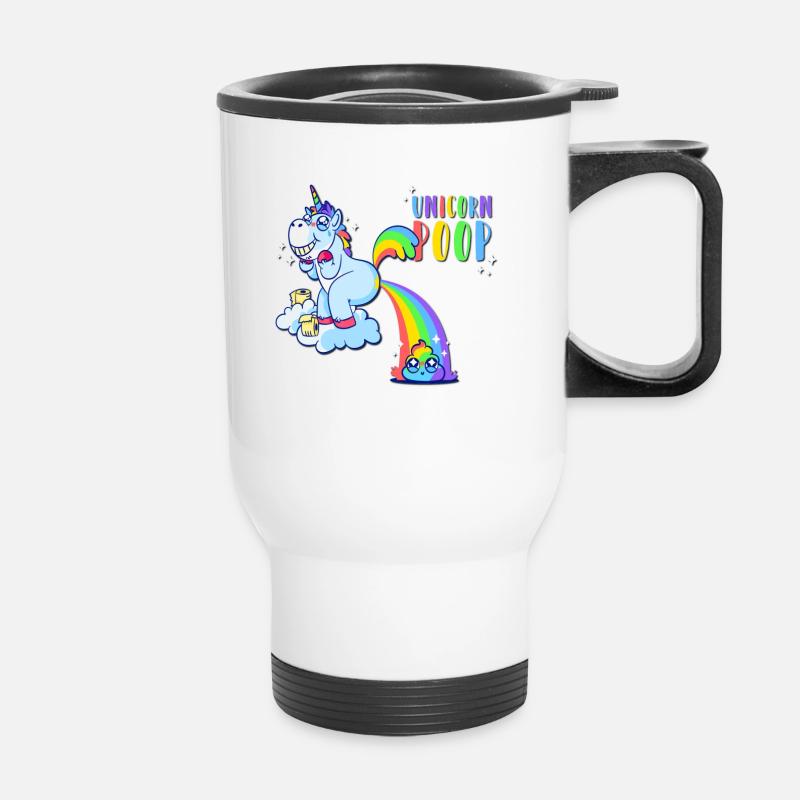 Unicorn poop - Thermal mug with handle - white