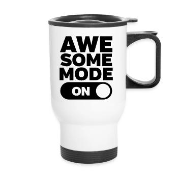 Awesome Mode (On) - Thermobecher mit Tragegriff - Weiß - Vorne