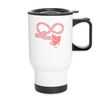 Unendlichkeitszeichen forever in Love! - Thermobecher mit Tragegriff - Weiß - Vorne
