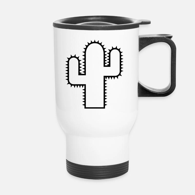 Cactus - Tasse isotherme avec poignée - blanc