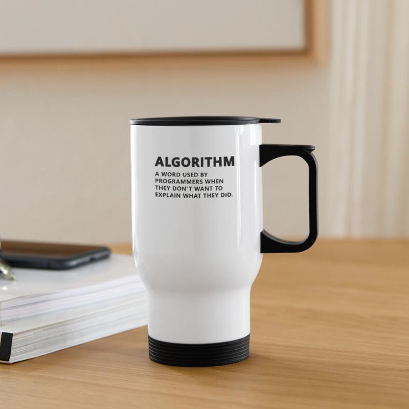 Programmer Algorithm Definition Thermal mug with handle