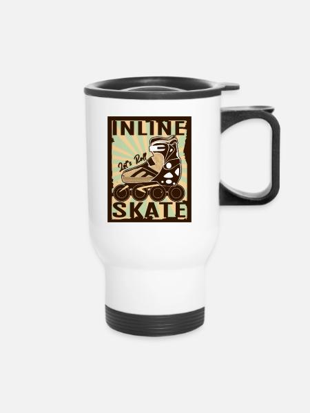 inline skates inlineskater - Thermobecher mit Tragegriff - Weiß