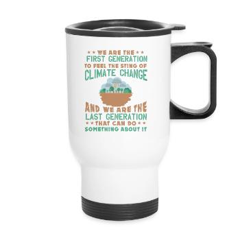 Climate Change Fridays For Future Design - Thermal mug with handle - white - Front