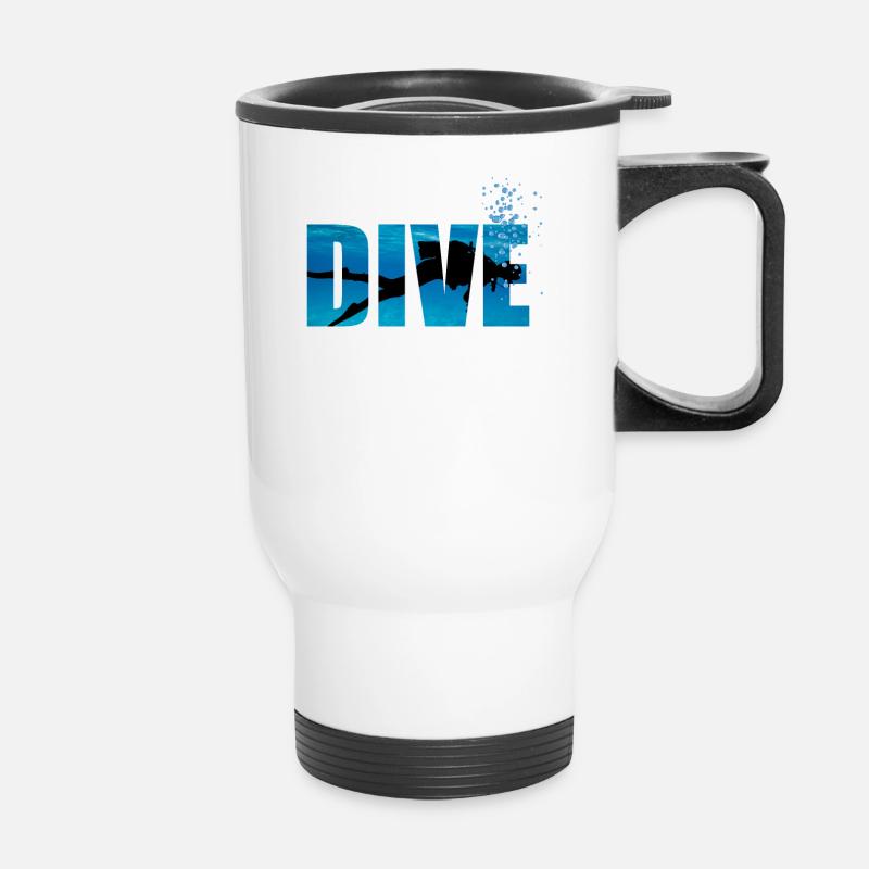Scuba Diving Dive - Thermal mug with handle - white