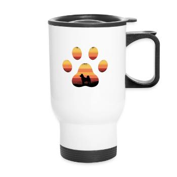 Patte de chien - Tasse isotherme avec poignée - blanc - Devant