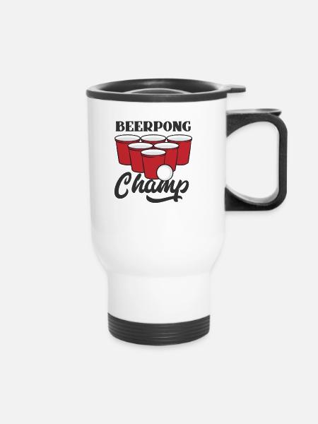 BEERPONG CHAMP - Thermobecher mit Tragegriff - Weiß