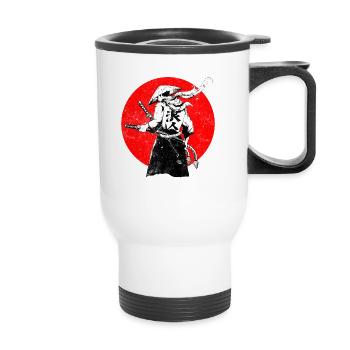 Japanese warrior samurai - Thermal mug with handle - white - Front