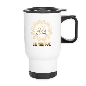Célébration du festival Eid Mubarak - Tasse isotherme avec poignée - blanc - Devant