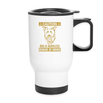 Border Collie - Thermal mug with handle - white - Front