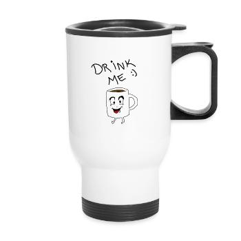 Bois-moi - Tasse isotherme avec poignée - blanc - Devant