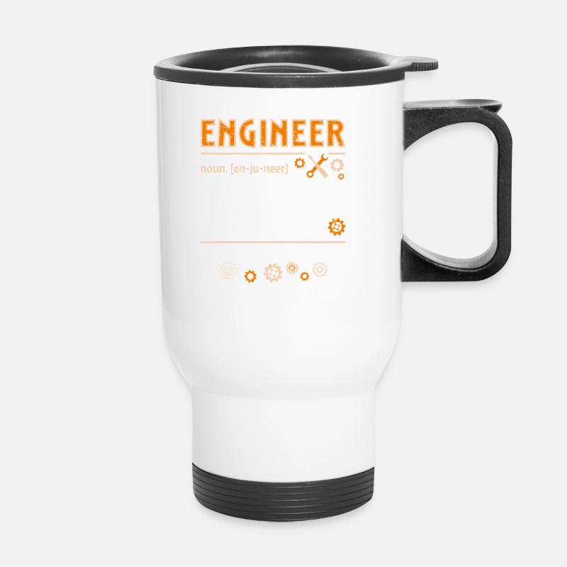 Engineer Definition Funny Engineering Nerdy Scienc - Thermal mug with handle - white