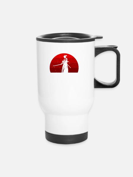 Samurai Japan - Thermobecher mit Tragegriff - Weiß