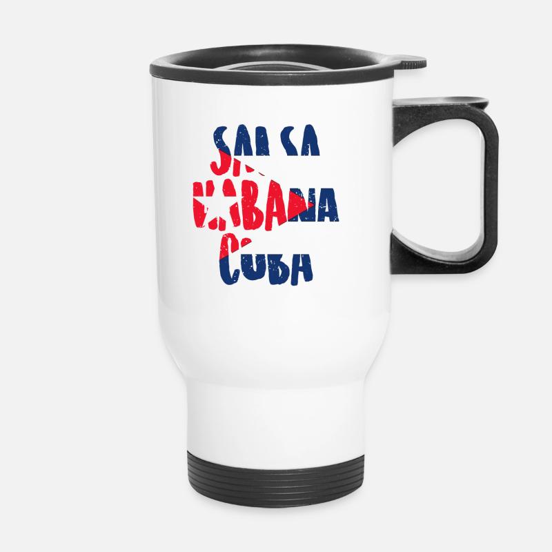 Salsa Havanna Kuba - Thermobecher mit Tragegriff - Weiß