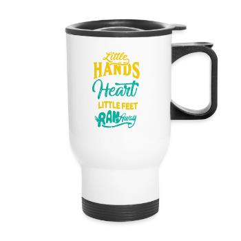 Lettrage drôle pour les futurs parents - Tasse isotherme avec poignée - blanc - Devant