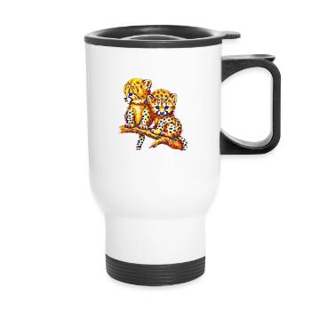 Cheetahs - Thermal mug with handle - white - Front