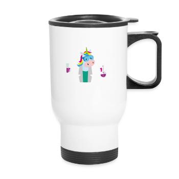 Funny Science Is Like Magic But Real Unicorn Lover - Thermal mug with handle - white - Front