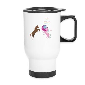 Your Aunt My Aunt Unicorn T-Shirt Funny Super Cute - Thermal mug with handle - white - Front