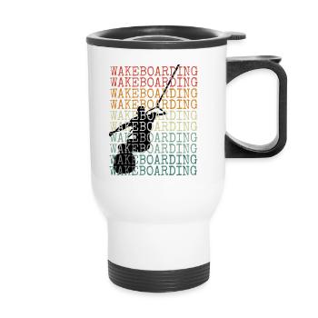 Wakeboard Rétro - Tasse isotherme avec poignée - blanc - Devant