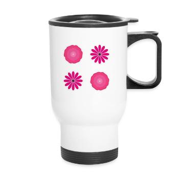 Lätzchen Flower Pack Pink - Thermobecher mit Tragegriff - Weiß - Vorne