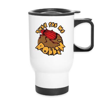 They See Me Rollin, Dung with Style - Thermal mug with handle - white - Front