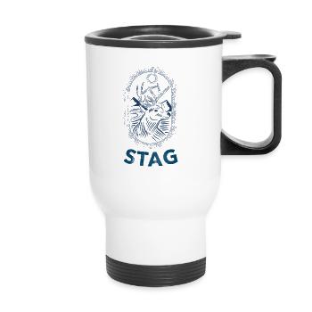 Stag, Winter Sports, Wildlife, Hunting, Stalking - Thermal mug with handle - white - Front